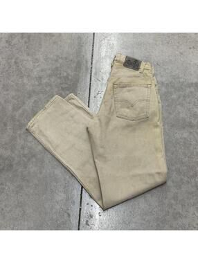 vintage levis silver tab beige elements made in usa straight leg jeans 30 x 30
